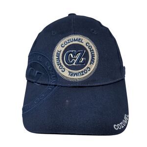 CZ Cozumel Mexico Slideback Hat Blue One Size Adjustable Embroidered Usha Ris